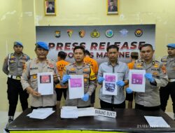 Polres Majene Release Hasil Tangkapan Operasi Antik Marano 2024, Empat Pelaku Penyalahguna Narkoba Berhasil Diamankan